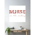 thumbnail image 2 of Nurse In The Making Strawberry Letters Poster Wall Art, Modern Wall Decor, 30x30 UNFRAMED, 2 of 3