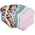 thumbnail image 4 of 10PC Reusable Menstrual Pads,Bamboo Cotton Panty Liner Washable Reusable Menstrual(Random pattern), 4 of 5