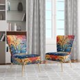 thumbnail image 2 of Designart "Multicolor Abstract Euphony II" Multi-Color Abstract Upholstered Accent Chair - Modern Arm Chair For Living Room, 2 of 7