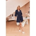 thumbnail image 5 of Ekouaer Robes for Women Waffle Knit Bathrobe Soft Lightweight Knee Length Loungewear, 5 of 7