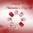 thumbnail image 4 of Uñas postizas ZOAZJINAZ 24 piezas, set rojo y blanco con corazones y brillo, 4 of 7