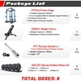 thumbnail image 4 of RitFit Multi-Function Squat Rack Power Rack Cage PPC03 with Cable Crossover System, 1000LBS Capacity Weight Cage with Optional Weight Bench, Olympic Barbell Weight Set for Home Gym Blue (340 LBS), 4 of 8