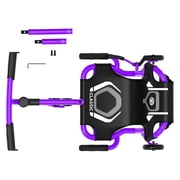 EzyRoller: Classic X - Purple - Ride-On Scooter, Cambering Motion, Pedal Free Cart, Hand Brakes, Extendable Frame, 154lb Capacity, Kids Ages 4+