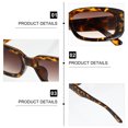 thumbnail image 2 of KAKOWELY 1 pieza de gafas de sol cuadradas de moda, gafas de sol unisex, regalo de viaje, 2 of 5