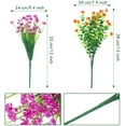 thumbnail image 3 of 10 Bundles Artificial Flowers Outdoor, UV Resistant Faux Artificial Plants Shrubs Plastic Flower Bulk for Hanging Planter Porch Window Home Wedding Fall Summer Decor (Orange), 3 of 5