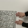 thumbnail image 4 of FASÄDE 47 in. Decorative Vinyl Divider Trim Crosshatch Silver (5 Pack), 4 of 6