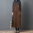 thumbnail image 1 of Nueva moda mujer de pana vestido vintage bolsillo correa casual otoño invierno flojo chaleco ve MABOTO Vestido, 1 of 7