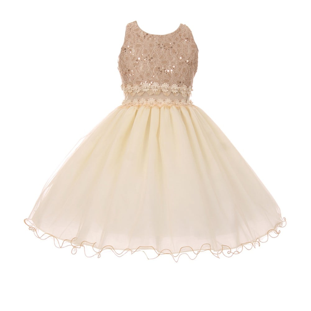 taupe flower girl dress