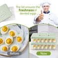 thumbnail image 5 of Lumikrypt 2 Pack Deviled Egg Containers with Lid, Deviled Egg Tray Carrier with Handle for 48 Eggs, Clear Storage Devil Egg Platter, Stackable Portable Egg Holder, 5 of 7