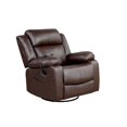 thumbnail image 3 of Relax Fauteuil Pivotant Morgan en Tissu Marron, 3 of 6
