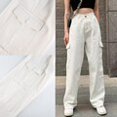 thumbnail image 1 of Rockmore, pantalones vaqueros holgados Vintage marrones para mujer, ropa de calle de los años 90, pantalones Cargo de pierna ancha con bolsillos, pantalones vaqueros rectos de cintura baja 2021 Tan Jianjun unisex, 1 of 2