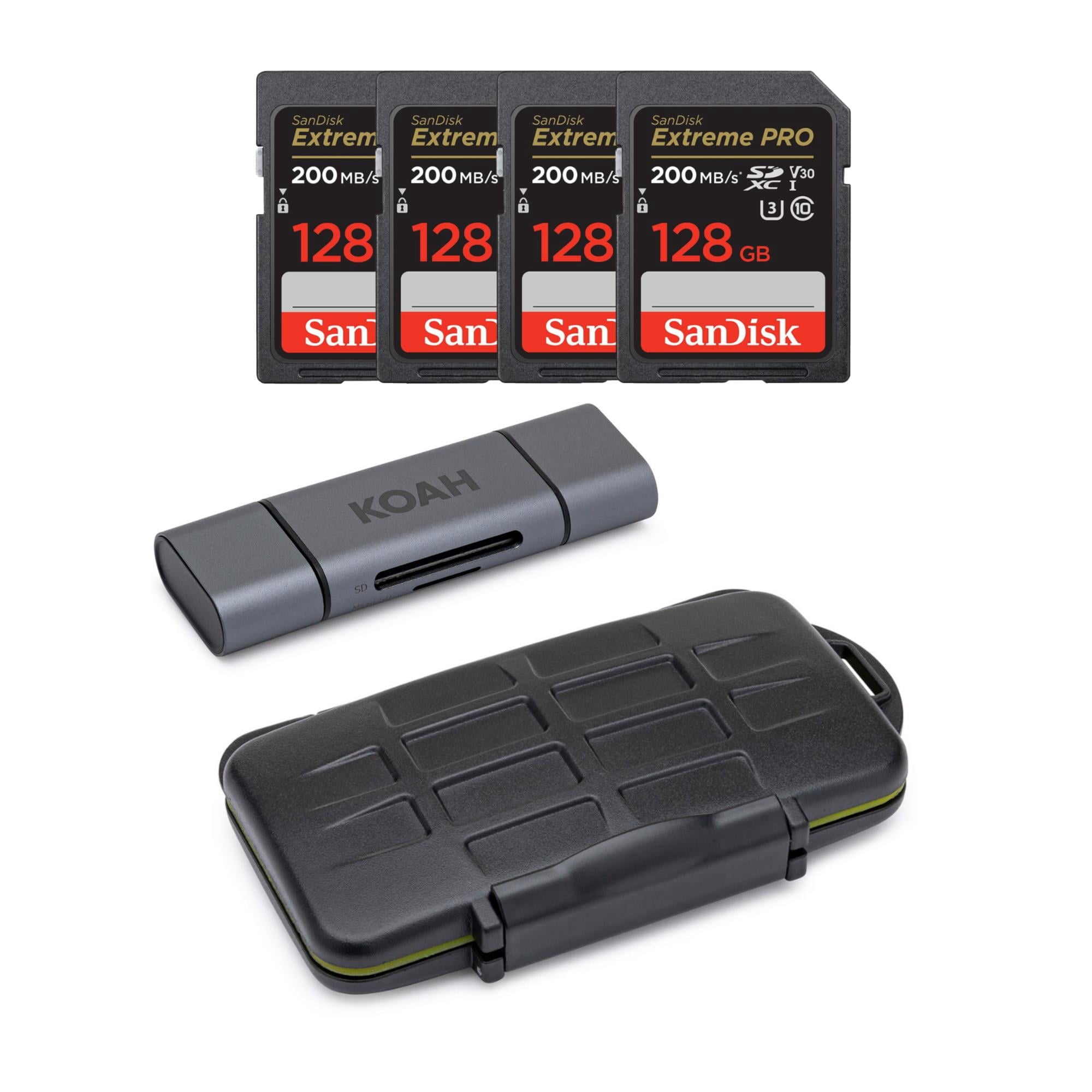 SanDisk Extreme PRO 128GB SDXC UHS-I Memory Card, 200MB/s, 2-pack