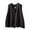 Grey, variant on Women's Back Button Knit Vest Lightweight Breathable Cotton Comfortable Loose Fit Layering Essential Versatile Styling L Size Black