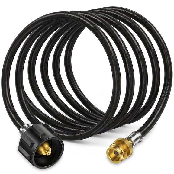 Genwiss 12ft Propane Adapter Hose, Gas Fittings for Weber/Coleman/Blackstone Grill, Buddy Heater, Camping Stove