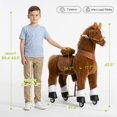 thumbnail image 6 of PonyCycle Ride-On Horse Toy with Sound and Hand Brake, Kid-Powered, Ages 7+, Brown, Ux524, 6 of 11