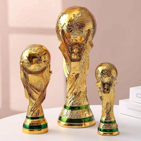 2022 World Cup Replica Trophy in Display Case, Resin Sculpture, Own a World Soccer's Biggest Prize (14.2 inch)
