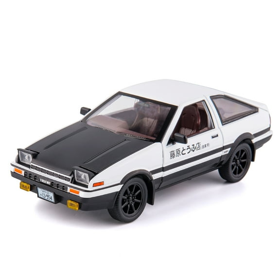 BDTCTK 1/24 Toyota AE86 Initial D Model Car, Zinc Alloy Pull Back Toy Car with Sound and Light for Kids Boy Girl Gift