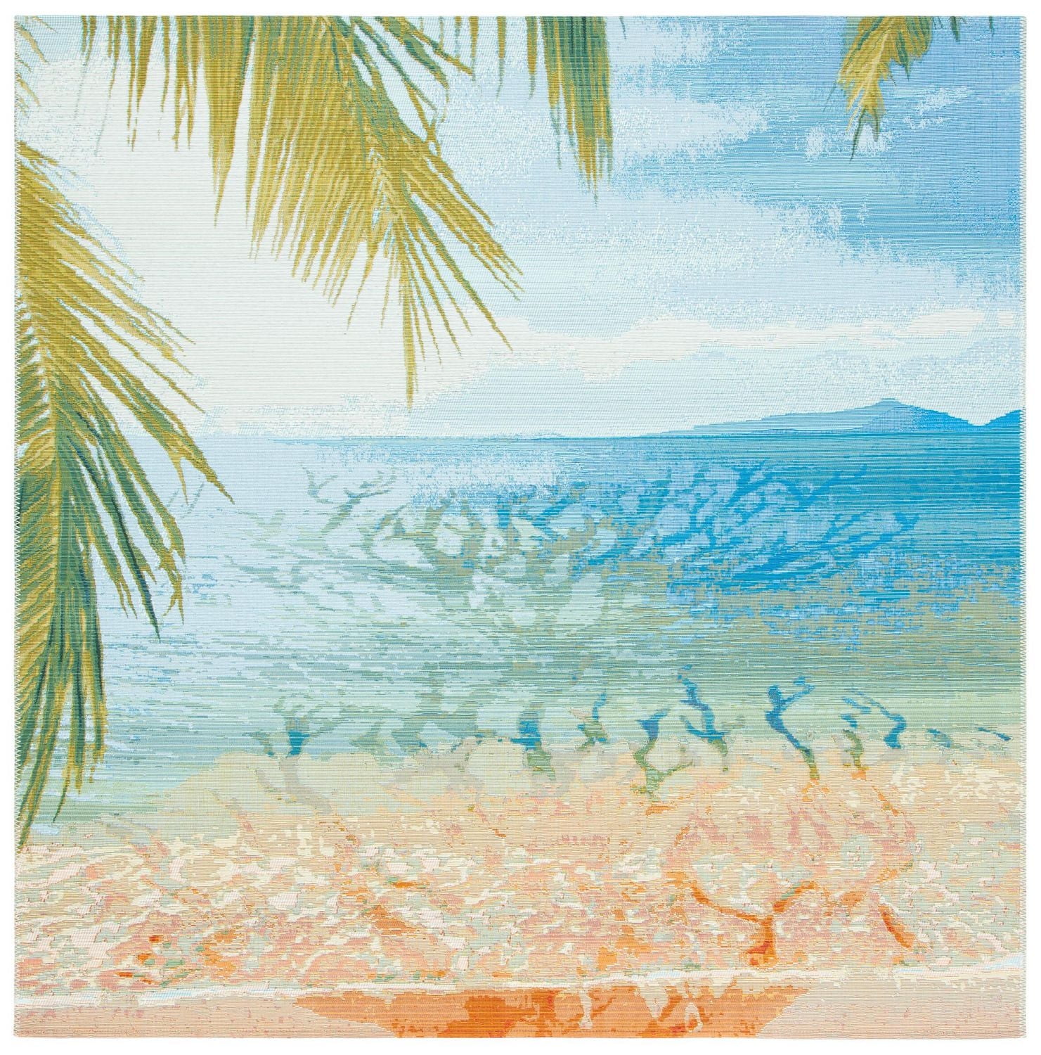 SAFAVIEH Barbados Beach Waves Outdoor Area Rug