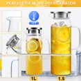 thumbnail image 4 of Jarra de vidrio Yirilan de 1.5 L con tapa de borosilicato resistente al calor, 4 of 9