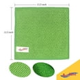 thumbnail image 6 of Microfiber Scrub Dish Cleaning Cloth, Non-Scratch, Reusable & Durable for Pan Pot Dish Cooktop Counter Kitchen Household, Machine Washable, 4-Pack, 11.5 x 11.5 inch, Blue & Green Color Assorted, 6 of 6