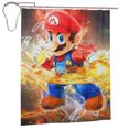 thumbnail image 1 of Cortina de ducha de Mario, juego de cortinas de ducha con dibujos animados encantadores para niños, niñas, dormitorio universitario, baño, accesorios de decoración de bañera a prueba de agua con 12, 1 of 1