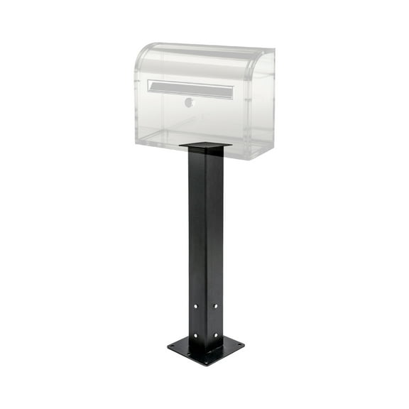 Miumaeov Mailbox Post with Post Base Mailbox Mounting Post Mailbox Post for Outside Black
