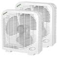 thumbnail image 1 of Ventilador de sobremesa Shinic, 10 pulgadas, 2 velocidades, 2 paquetes, color blanco, 1 of 5