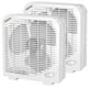 thumbnail image 1 of Ventilador de sobremesa Shinic, 10 pulgadas, 2 velocidades, 2 paquetes, color blanco, 1 of 5