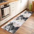 thumbnail image 2 of Runner Rug 2'x6', Black Cow Floral Washable Non-Slip Hallway Runner Rugs, Grey Wooden Farmhouse Animals Bedside Rugs Floor Mats Carpet Runners for Kitchen Bathroom Laundry Room, 2 of 8