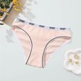 thumbnail image 4 of Elainilye Fashion Womens Cotton Underwear Midriff Panties Cotton Pants Breathable Comfortable Panties Plus Size Underwear,Pink, 4 of 4