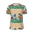 thumbnail image 5 of Wukai Colorful Plants And Insects Print Men's Short-Sleeved Mesh T-Shirt,Quick-Dry Short Sleeve Workout T-Shirt-4X-Large, 5 of 8