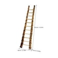 thumbnail image 2 of BEADCEST 1PC Miniature Step Ladder Light Brown for Decorative Garden Use, 2 of 8