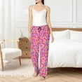 thumbnail image 5 of Uemuo Colorful Donuts 1 Pattern Women's Wide Leg Palazzo Lounge Pants with Pockets Light Weight Loose Comfy Casual Pajama Pants-Large, 5 of 9