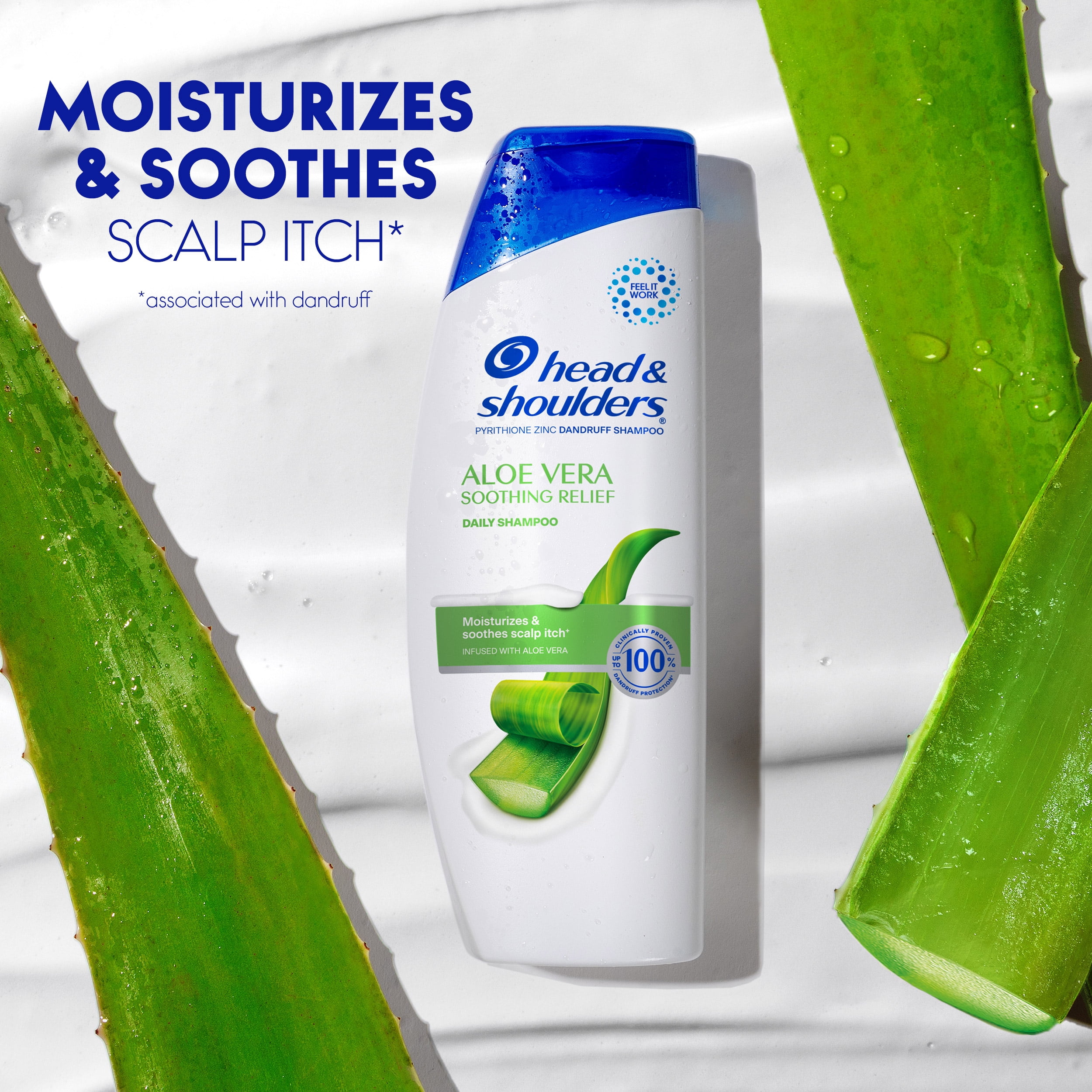 (3 pack) Head & Shoulders 2 in 1 Dandruff Shampoo and Conditioner, Anti-Dandruff Treatment, Aloe Vera for Soothing Scalp Relief, Paraben Free, 12.5 oz