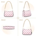 thumbnail image 7 of FORMRS Womens Shoulder Bag with Chain Strap Clutch Purse Cute Tote Handbag, Pink Checkered Heart, 7 of 7