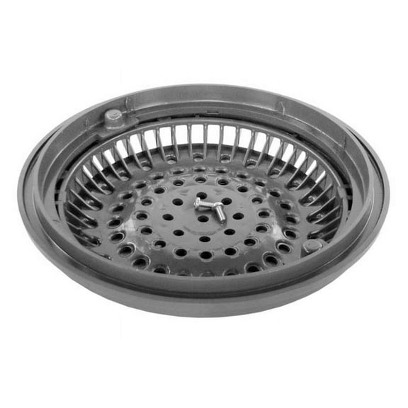 Waterway 640-2319-DKGV 8" Round Main Drain Grate with Coller - Dark Gray