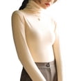 thumbnail image 1 of Camisas de manga larga con cuello alto para mujer, moda de otoño, capas básicas, ajustadas, ropa interior, 1 of 5