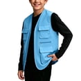 thumbnail image 5 of Kids Cargo Vest Utility Fishing Vests Multi Pockets Zip Up Sleeveless Casual Fashion Jacket for Young Boys and Girls Sky Blue 9-10 Years, 5 of 6