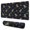 Black Dinosaurs Space, variant on Long Mouse Pads for Desk,Black Dinosaurs Space Surfing Pattern Desk Mats on Top Of Desks, Desk Mouse Pad Extra Large with 3mm Non-Slip Base and Stitched Edge for Gaming,Office,Work,Home 31.5"x11.8"