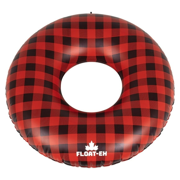 Float-EH Pool Floats Buffalo Plaid Tube for Adults- Beach Floats are Thick, Durable, and Vinyl Designed - Floaties Designed in Canada for Canadians