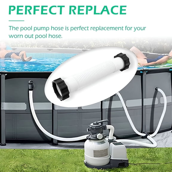 HIBIBUD Pool Pump Hose Durable Lightweight Easy Installation Pool Sand Filter Pump Replacement Hose for Above Ground Pool