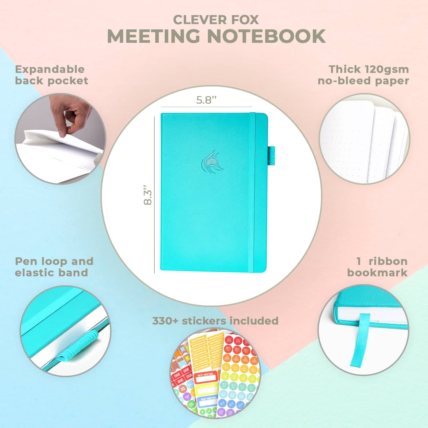 Clever Fox Meeting Notebook
