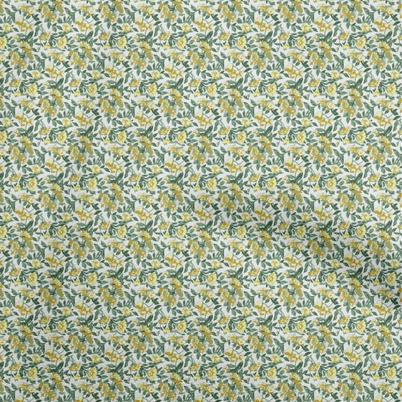 oneOone Viscose Chiffon Yellow Fabric Floral Sewing Craft Projects Fabric Prints By Yard 42 Inch Wide