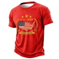 thumbnail image 3 of ZHOGXU Men T Shirt 4Th Of July Us National Flag Print Crew Neck Short Sleeve Comfortable Breathable Tee Top For 250 Years Birthday Patriotic,Red,Xxl, 3 of 3