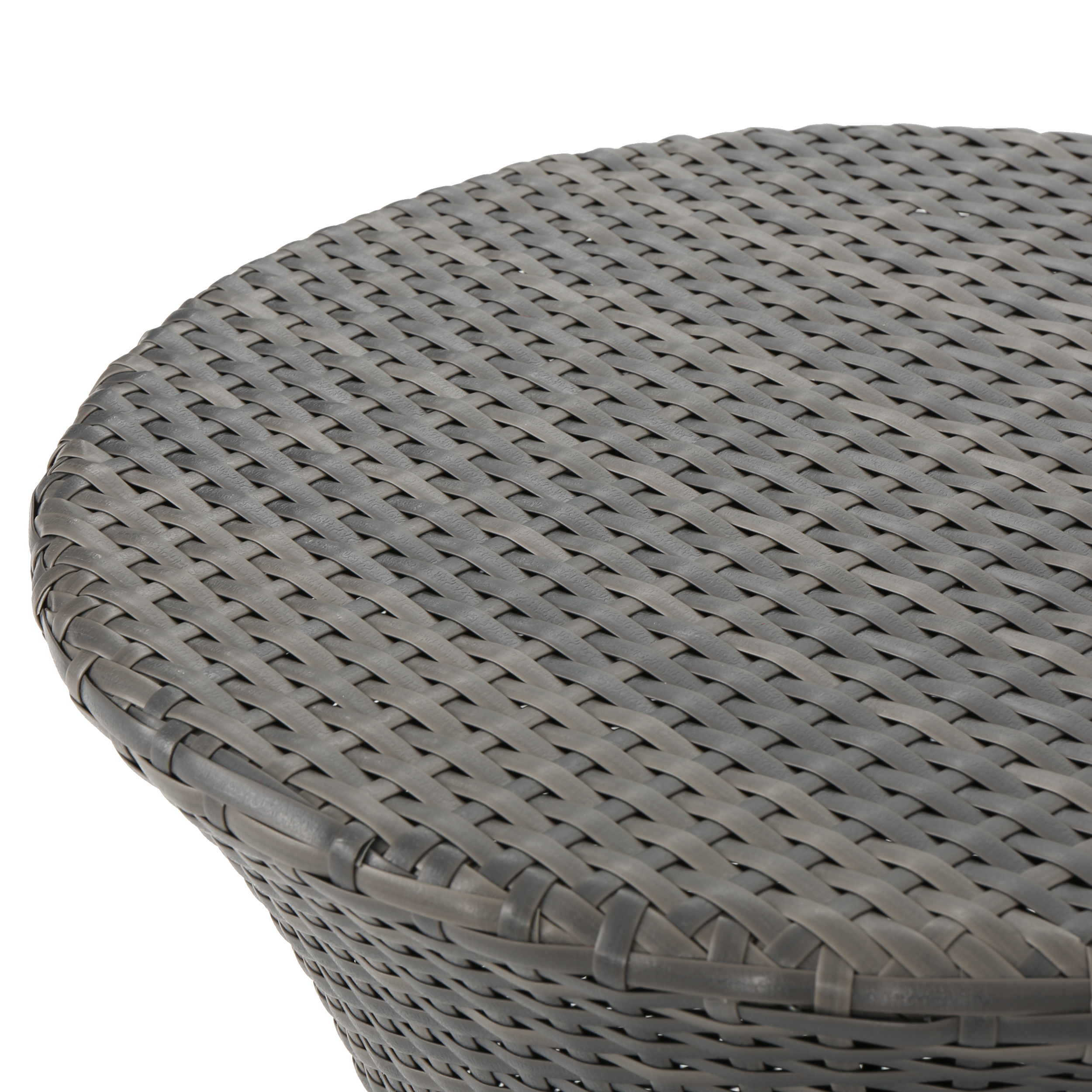 Beasley Wicker Outdoor Accent Table, Grey