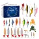 thumbnail image 4 of Greeniant Calendario de Adviento de pesca acrílico, cuenta atrás para Navidad con apariencia realista, regalos maravillosos Pescar, 4 of 6