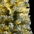 thumbnail image 2 of vidaXL Slim Christmas Tree 300 LEDs & Flocked Snow 270 cm, 2 of 5