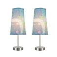 thumbnail image 2 of Aspen Creative 40084-5, 2-Pack Set - One-Light Candlestick Table Lamp, Contemporary Design in Satin Nickel, 14 1/4" High, 2 of 7