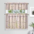 thumbnail image 2 of Kitchen Curtains 36 Inch Short - 3 Panel Set with Cute Farmhouse Egg & Chicken Print, Rod Pocket Window Curtain, 100% Polyester for Rustic Coop, Farm Kitchen, Easy Wash, 2 of 6