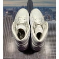 thumbnail image 4 of Ni - ke Ni - ke Air Jordan 1 Mid Leather Triple White Mens Size 12 554724 130 New, 4 of 5